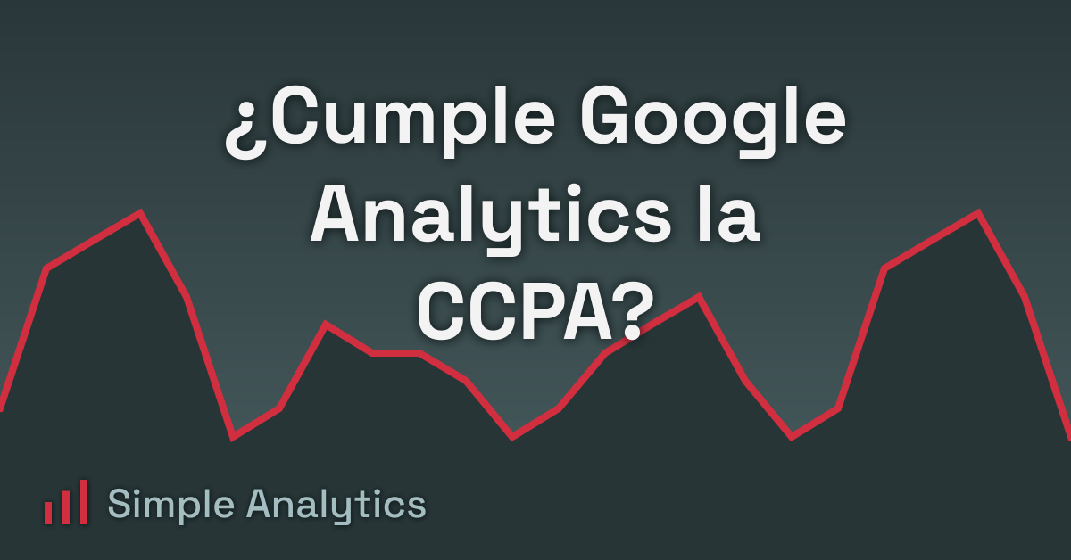 ¿Cumple Google Analytics la CCPA?