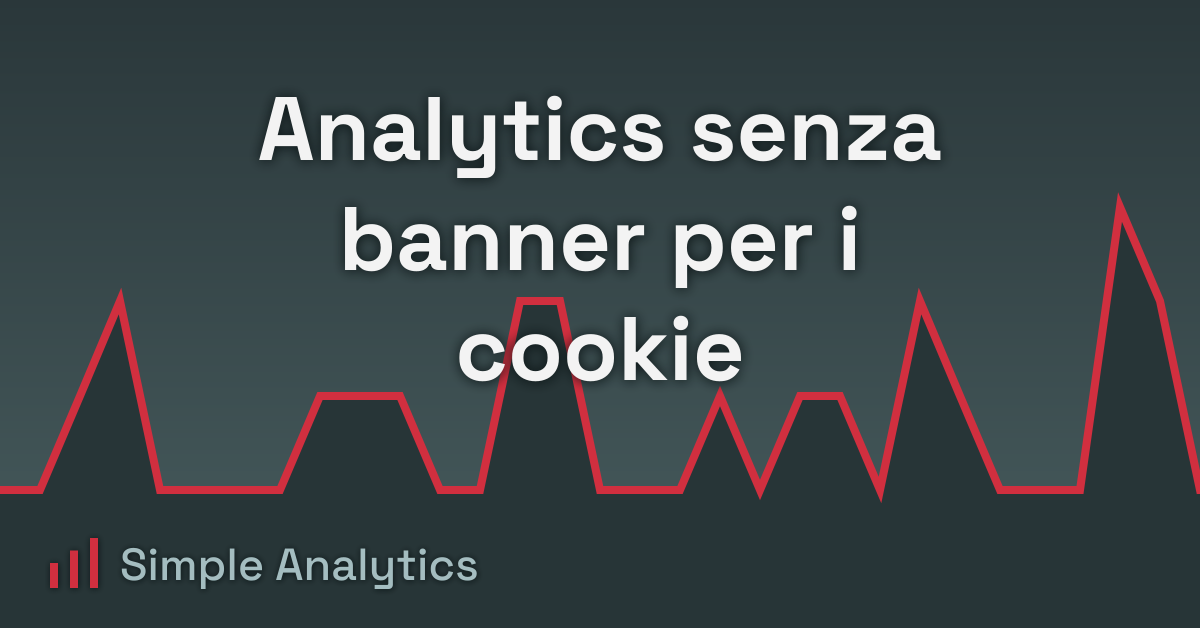 Analytics senza banner per i cookie