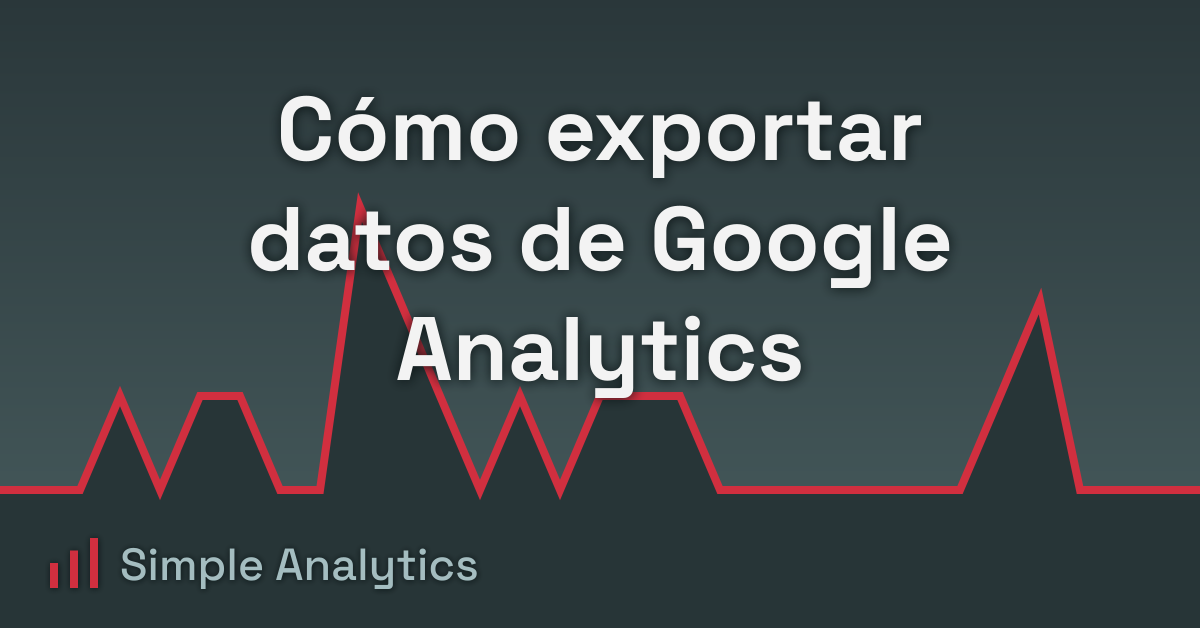 Cómo exportar datos de Google Analytics
