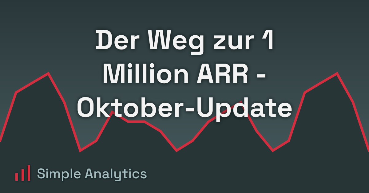 Der Weg zur 1 Million ARR - Oktober-Update