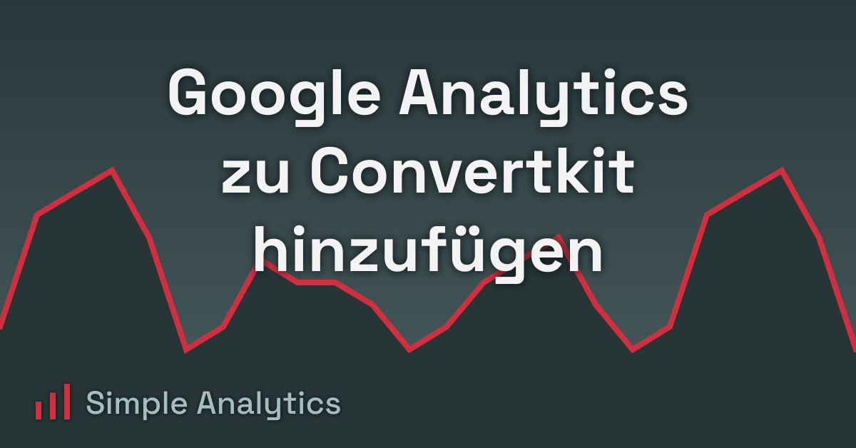 Google Analytics zu Convertkit hinzufügen