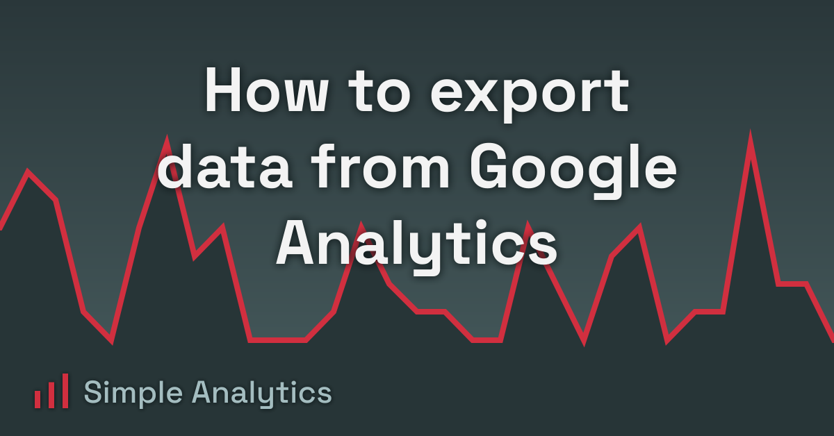 How to export data from Google Analytics