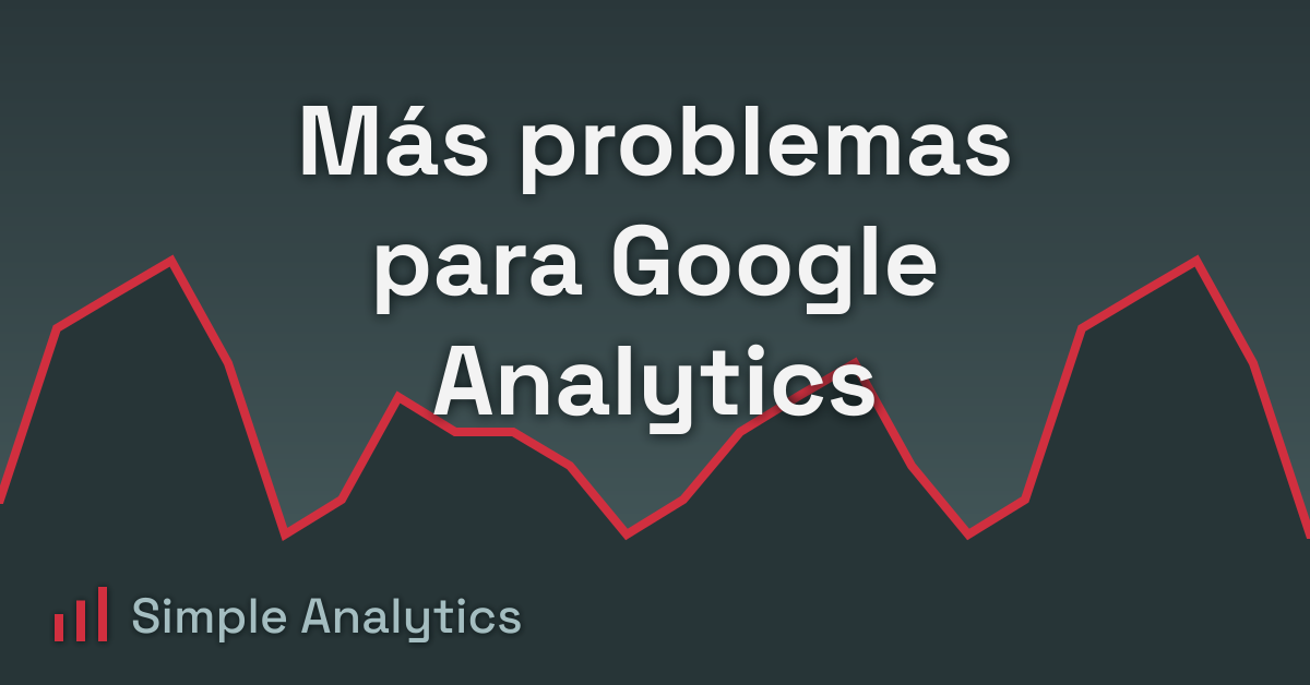 Más problemas para Google Analytics