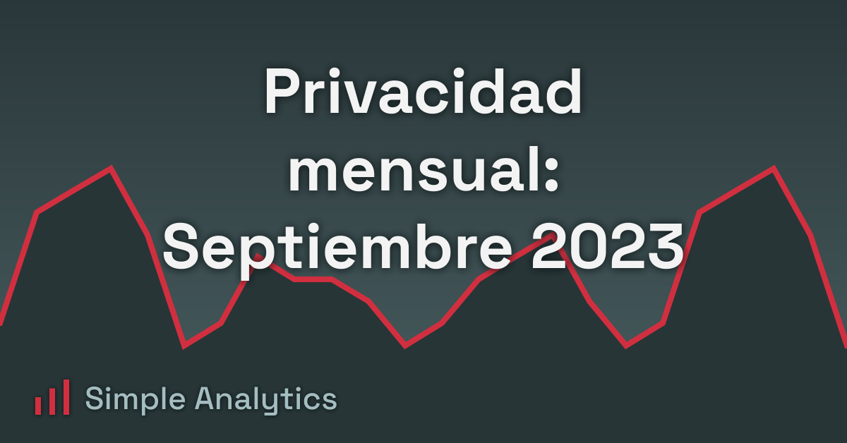 Privacidad mensual: Septiembre 2023
