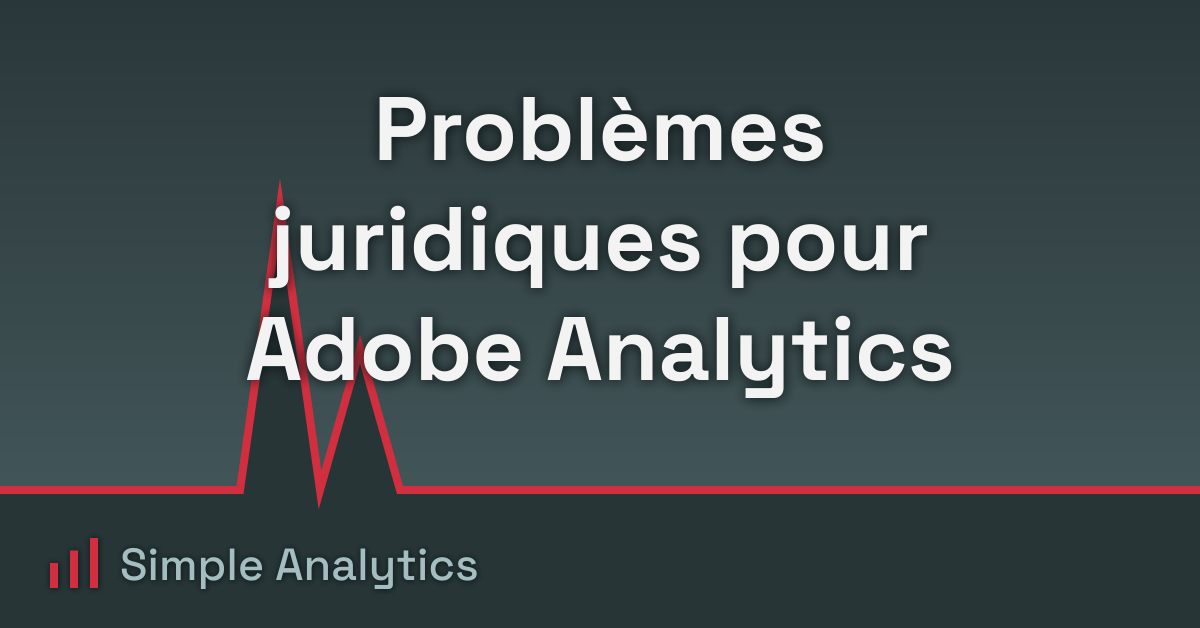 Problèmes juridiques pour Adobe Analytics