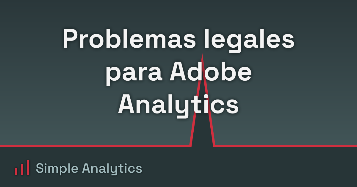 Problemas legales para Adobe Analytics