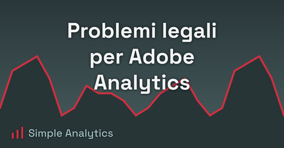 Problemi legali per Adobe Analytics