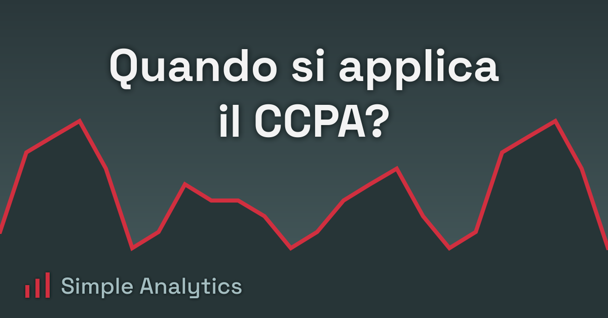 Quando si applica il CCPA?