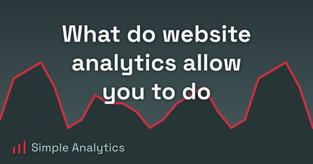 What do website analytics allow you to do