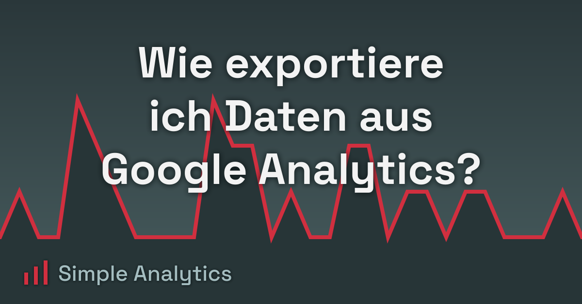 Wie exportiere ich Daten aus Google Analytics?